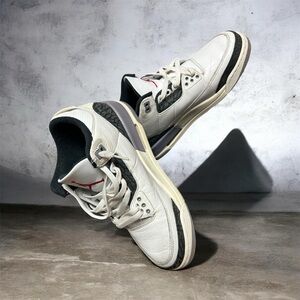 Nike Air Jordan 3 Men’s Sneakers White Black with Red Jumpman